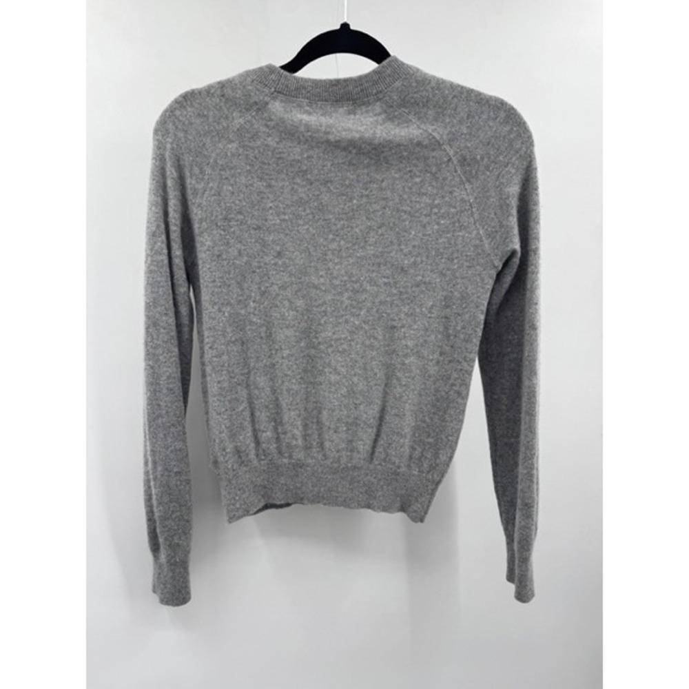 Quince Womens Heather Grey Cashmere Crewneck Raglan Sweater XS Minimalist - Picture 6 of 9
